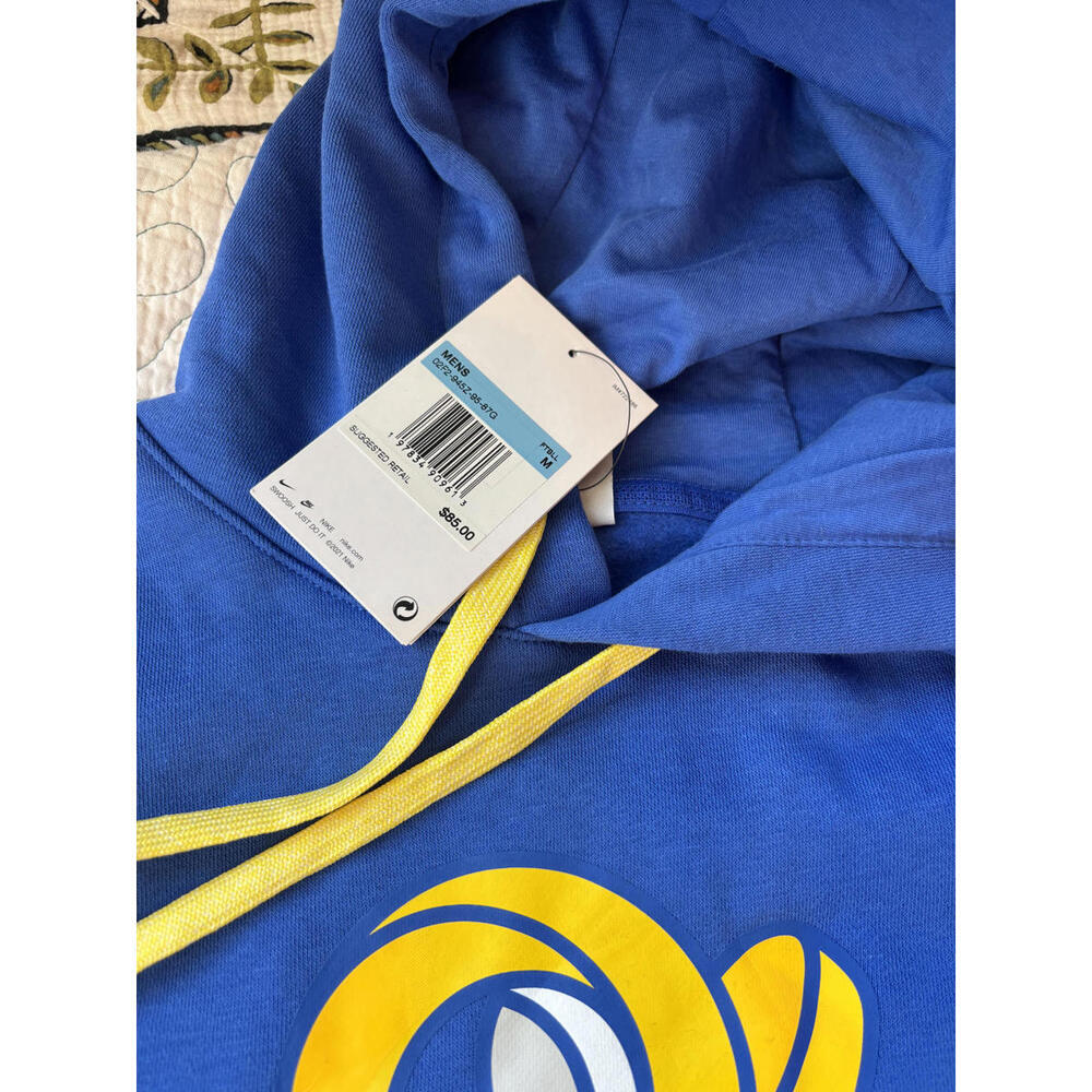 Nike NFL Los Angeles Rams Blue and Yellow Hoodie Size Medium #463 - Picture 7 of 7